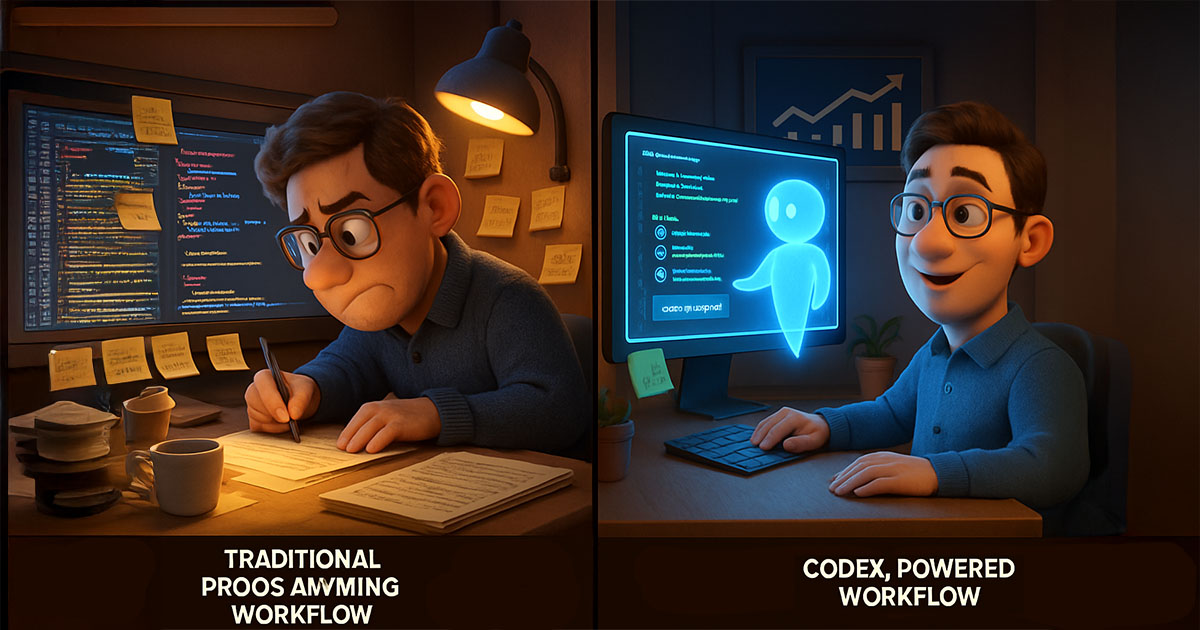 Porównanie tradycyjnego workflow z Codex