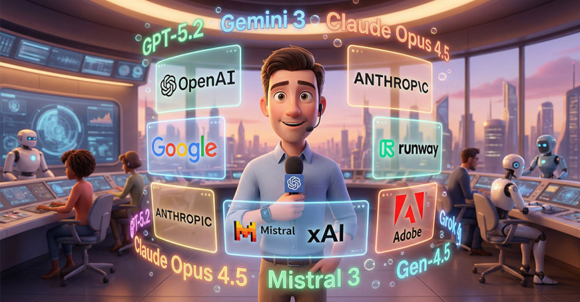 Tydzień, który wstrząsnął AI: GPT-5.2, Gemini 3, Claude 4.5 i 7 innych premier. Co to oznacza dla nas?