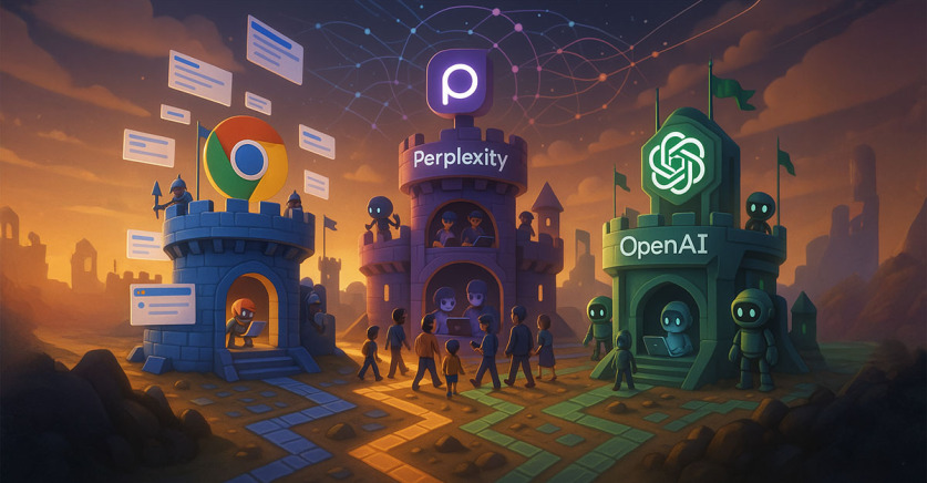 Wojna przeglądarek AI: OpenAI i Perplexity atakują dominację Google Chrome